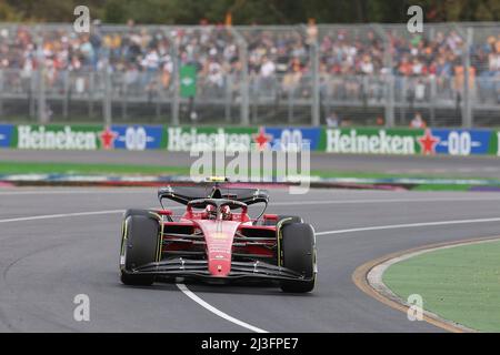 8.. April 2022, Albert Park, Melbourne, FORMEL 1 ROLEX AUSTRALIAN GRAND PRIX 2022, im Bild Carlos Sainz Jr. (ESP), Scuderia Ferrari Stockfoto