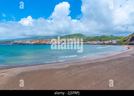 Porto Pim Strand auf der Insel Faial in Portugal. Stockfoto