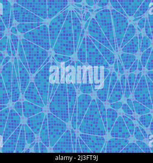 Struktur Des Swimmingpools. Reflektion Der Transparenten Wellenoberfläche. Blauer Mosaikhintergrund Stock Vektor