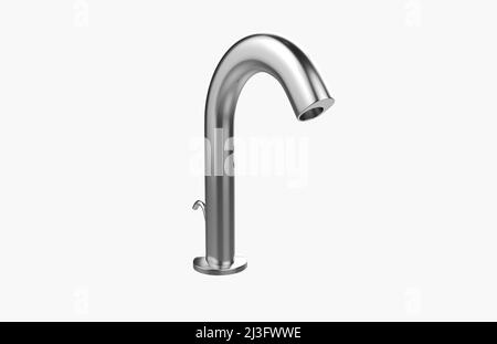 Wasserhahn auf hellgrauem Hintergrund Stockfoto