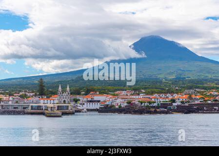 Madalena Hafen auf der Insel Pico der Azoren, Portugal. Stockfoto