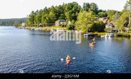 Lake Flower, Saranac Lake, NY, USA Stockfoto