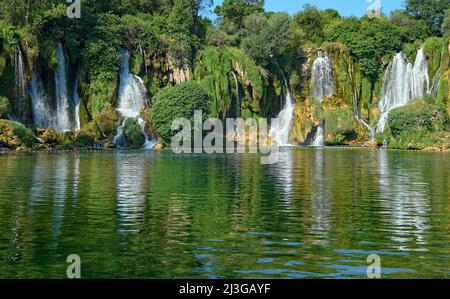 Kravica Wasserfall, Bosnien Und Herzegowina Stockfoto