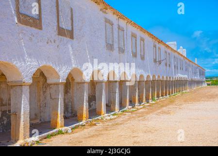 Kirche unserer Dame von Cabo Espichel im Naturpark Arrabida in Portugal. Stockfoto