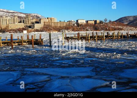 Blick Auf Den Winter In West Point Stockfoto