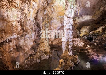 Carlsbad Cavern National Park, New Mexico, USA innerhalb der großen Zimmer. Stockfoto