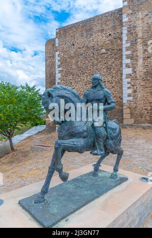 Statue von Ibn Qasi in Mertola, Portugal Stockfoto