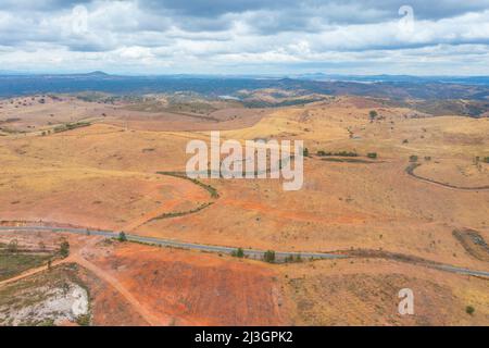 Ländliche Landschaft der Region Alentejo in Portugal. Stockfoto