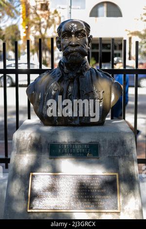 USA, Florida, Miami, Statue von General Maximo Gomez, im Viertel Little Havana, Calle Ocho, SW 8. Street, Maximo Gomez Park Stockfoto