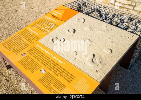 Frankreich, Drome, Baronnies Provençales regionaler Naturpark, La Charce, geologische Stätte von Serre de l'Ane Stockfoto