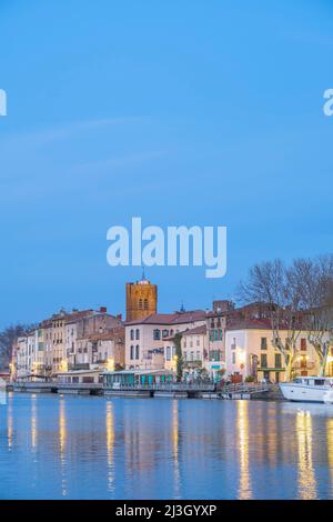 Frankreich, Herault, Agde, die Ufer des Flusses Herault Stockfoto