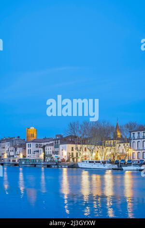 Frankreich, Herault, Agde, die Ufer des Flusses Herault Stockfoto