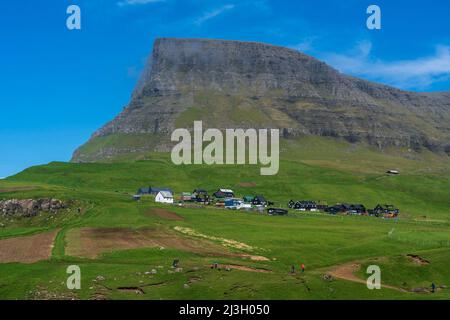 Dänemark, Färöer, Gasaldur, Vagar Stockfoto