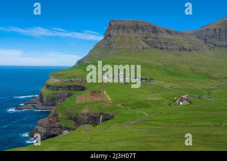 Dänemark, Färöer, Gasaldur, Vagar Stockfoto