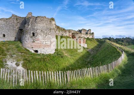 Frankreich, Seine Maritime, Arques la Bataille, Burg, Festung aus dem 12. Jahrhundert Stockfoto