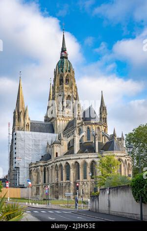 Frankreich, Calvados, Bayeux, Kathedrale Notre Dame de Bayeux Stockfoto