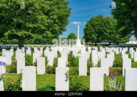 Frankreich, Basse Normandie, Calvados, Bayeux, Bayeux British Military Cemetery Stockfoto