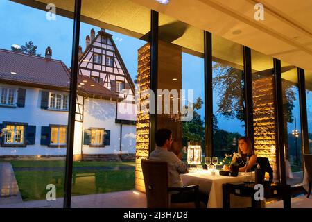 Frankreich, Bas Rhin, Wingen sur Moder, Villa Rene Lalique, Restaurant mit 2 Michelin-Sternen Stockfoto