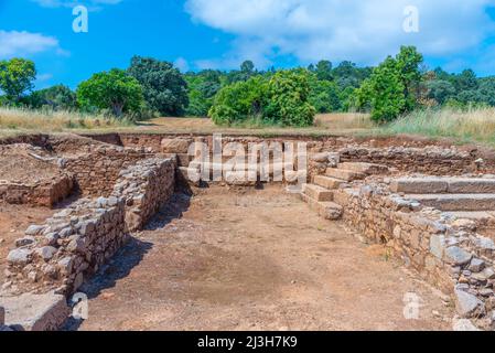 Ruinen der römischen Stadt Ammaia in Portugal. Stockfoto