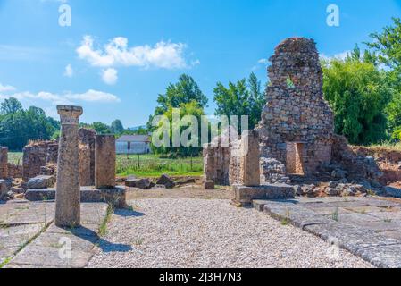 Ruinen der römischen Stadt Ammaia in Portugal. Stockfoto