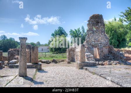 Ruinen der römischen Stadt Ammaia in Portugal. Stockfoto