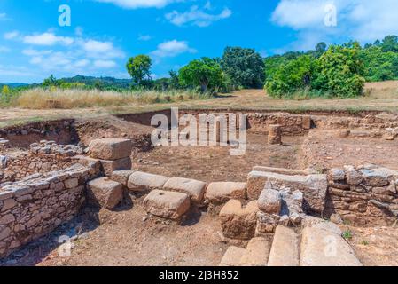 Ruinen der römischen Stadt Ammaia in Portugal. Stockfoto