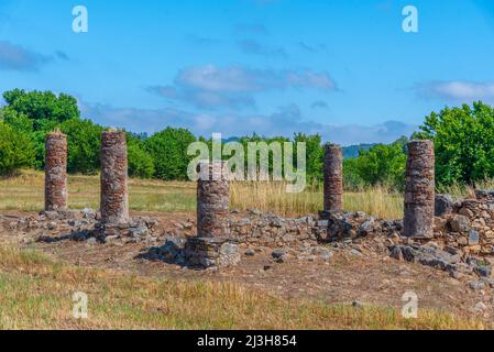 Ruinen der römischen Stadt Ammaia in Portugal. Stockfoto