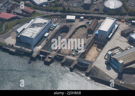 Blyth Harbour Dry Docks, Northumberland, 2016. Stockfoto