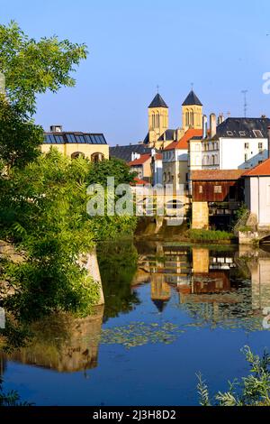 Frankreich, Mosel, Metz, die Moselufer, die Abtei St. Vincent de Metz Stockfoto