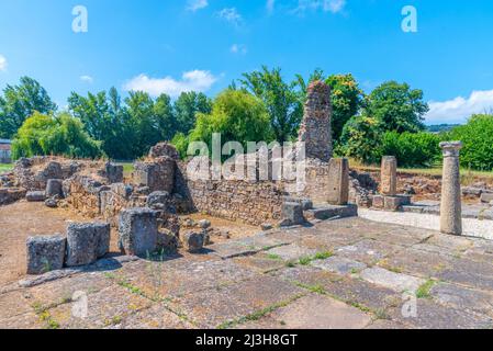 Ruinen der römischen Stadt Ammaia in Portugal. Stockfoto