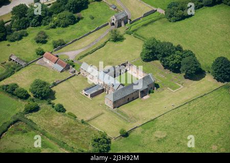 Cleeve Abbey, Somerset, 2016. Die Überreste der Abtei Cleeve, die 1198 gegründet und 1537 aufgelöst wurde, gehören zu den neuesten Klostergebäuden des Landes. Stockfoto