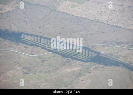 Ribblehead Viaduct oder Batty Moss Viaduct auf der Settle-Carlisle Railway, North Yorkshire, 2016. Stockfoto