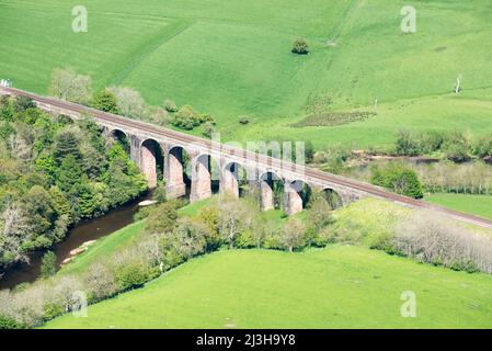 Ormside Viaduct, Settle and Carlisle Railway, Cumbria, 2018. Stockfoto