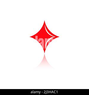 Isolierter Karo-Kartenanzug mit verblassten Reflexionen. EPS10. Stock Vektor