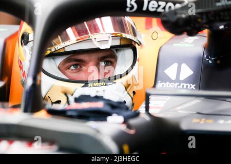 Melbourne, Victoria, Australien. 8. April 2022. MELBOURNE, AUSTRALIEN - 8. APRIL: Max Verstappen von Red Bull Racing beim zweiten Training beim Formel 1 Grand Prix von Australien 2022 am 8.. April 2022 (Bildquelle: © Chris Putnam/ZUMA Press Wire) Stockfoto