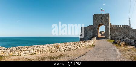 Alte Festung am Kap Kaliakra in Bulgarien Stockfoto