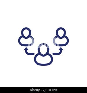 Mediator- oder Brokerage-Vektor-Symbol auf Weiß Stock Vektor