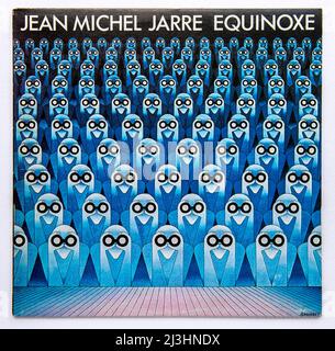 LP-Cover von Equinoxe, dem vierten Studioalbum des französischen Elektronikmusikers und Komponisten Jean Michel Jarre, das 1978 veröffentlicht wurde Stockfoto