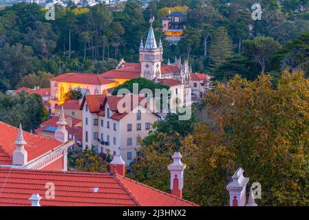 Luftaufnahme des Rathauses in Sintra, Portugal. Stockfoto