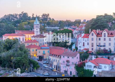 Luftaufnahme des Rathauses in Sintra, Portugal. Stockfoto