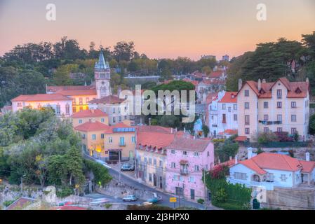 Luftaufnahme des Rathauses in Sintra, Portugal. Stockfoto