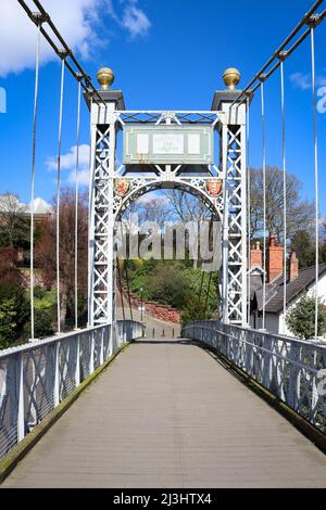 Queens Park Bridge, Chester Suspension Bridge Stockfoto