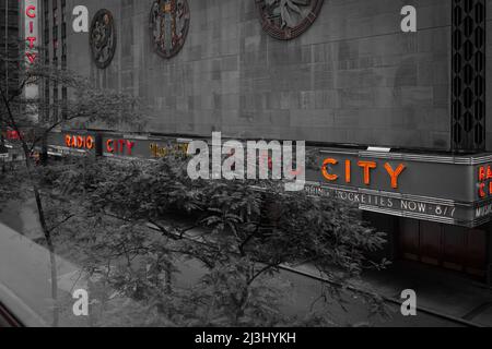 47-50 STS-ROCKEFELLER CTR, New York City, NY, USA, Radio City Music Hall Stockfoto