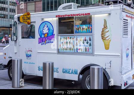 42 ST-BRYANT PARK STATION, New York City, NY, USA, Eiswagen. Stockfoto