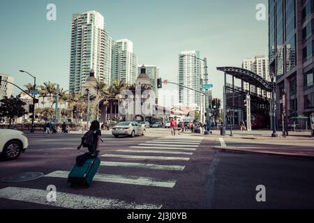 Stadt San Diego, Stadtansicht der Innenstadt, San Diego, Kalifornien, USA Stockfoto