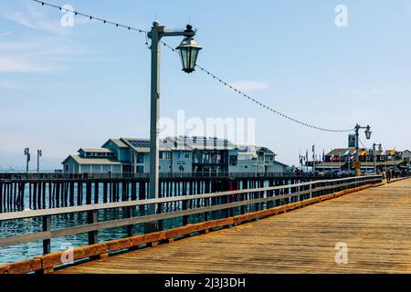 Blick von Stearn's Wharf in Santa Barbara, Kalifornien. USA. Stockfoto