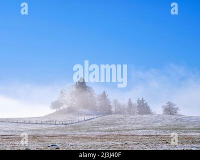 Wintermorgen im Fünfseenland, Gemeinde Pähl Stockfoto