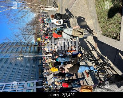 Friedensdemonstration gegen den Ukraine-Krieg in Berlin, 13.03.2022 Stockfoto