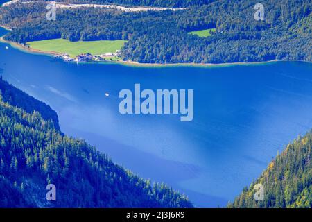 Königsee bei Schönau, Kreis Berchtesgaden, Oberbayern, Deutschland, Europa Stockfoto