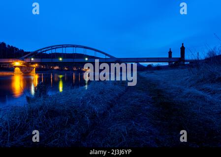 Carola-Brücke, Bad Schandau, Sachsen, Deutschland Stockfoto